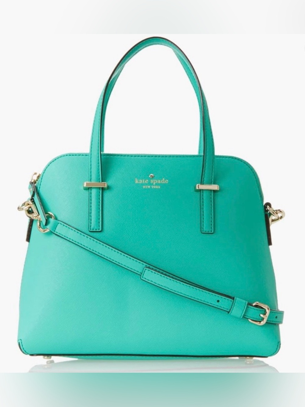 Teal-coloured Leather Kate Spade Cedar Street Maise satchel